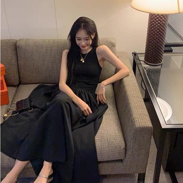 Váy Maxi Ba Lỗ Nhún Ly Eo Xoè Eclipse Dạo Phố Đi Biển