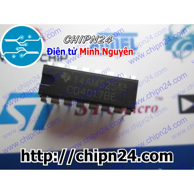 [4 CON] IC CD4017 DIP-16 (CD4017BE 4017)