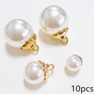 10 cái Nút ngọc trai đẹp cho áo sơ mi Chất liệu may Phụ kiện Nút cho quần áo Nút trang trí thời trang cho quần áo