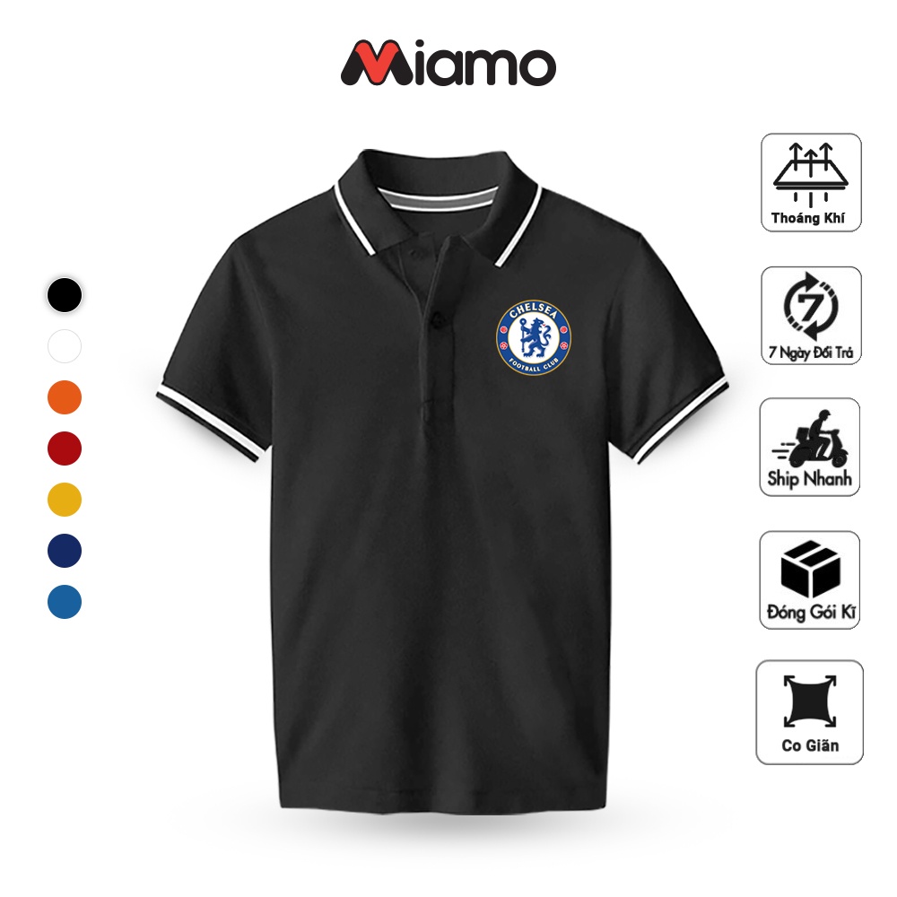 Áo thun polo unisex Miamo CLB chelsea basic phom ôm thoải mái, vải ko nhăn xù dành cho nam nữ MO6