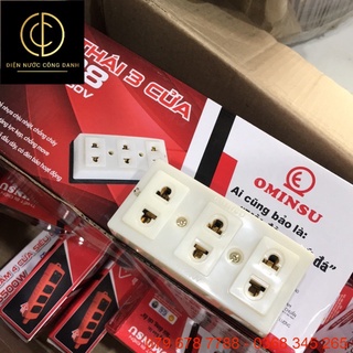 Ố cắm 3 cửa OMINSU K28
