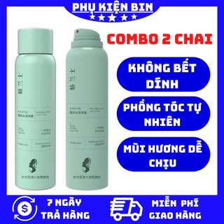 Dầu gội khô dạng xịt nội địa Trung 150ml, Xịt gội đầu khô phồng tóc siêu tốc, Xịt gội khô tóc