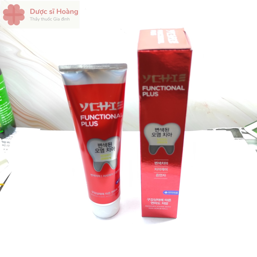 Kem Đánh Răng Ychie Functional Plus Cho Răng Ố Màu - Tuýp 125g