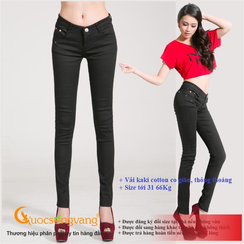 Quần nữ quần kaki nữ đẹp co giãn skinny GLQ019 Cuocsongvang