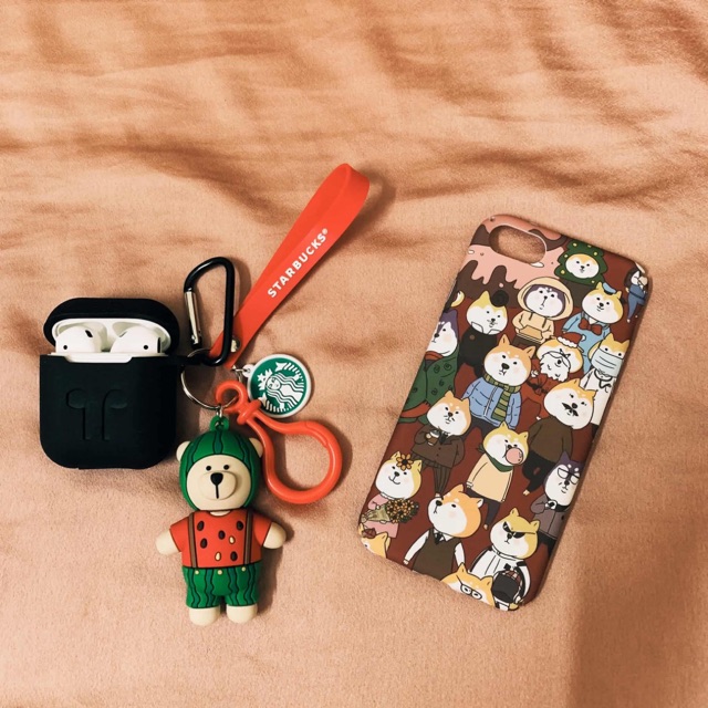 Vỏ ốp điện thoại & case airpods gấu dưa hấu