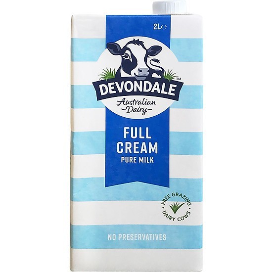 Thùng 6 Hộp Sữa tươi Devondale nguyên kem 2L