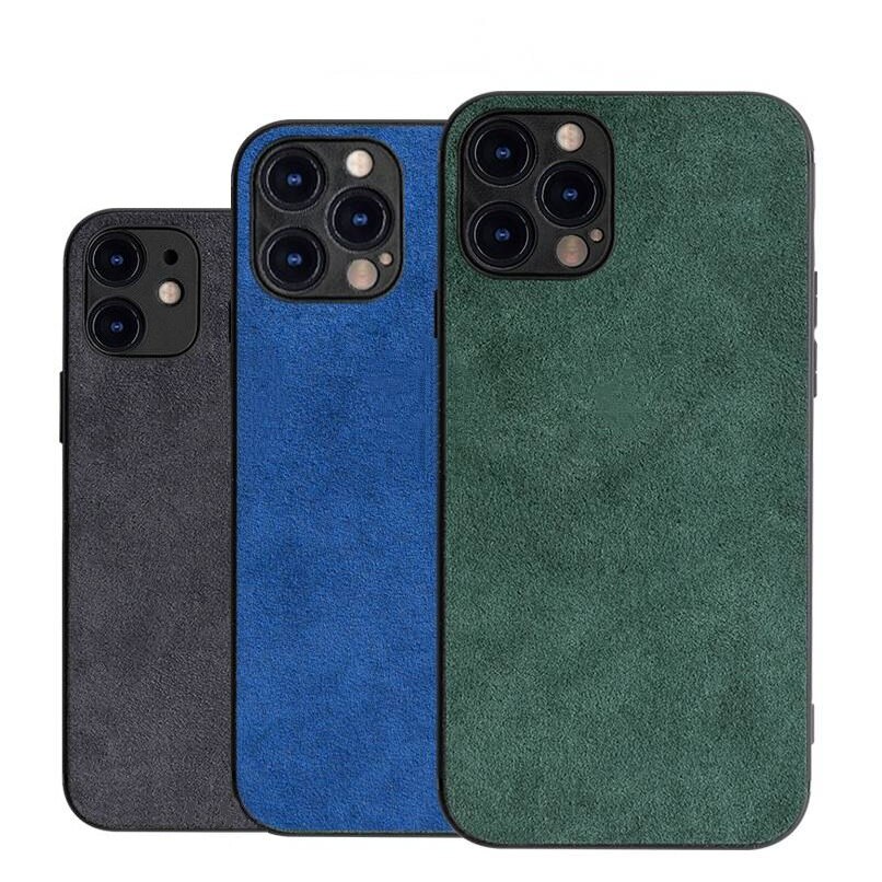 Ốp Điện Thoại Da Lộn Họa Tiết Alcantara Nhập Khẩu Ý Cho iPhone 12 Pro Max 11 13 Pro Max 12 Mini SE 2020 6 7 8 Plus XS Max XR X