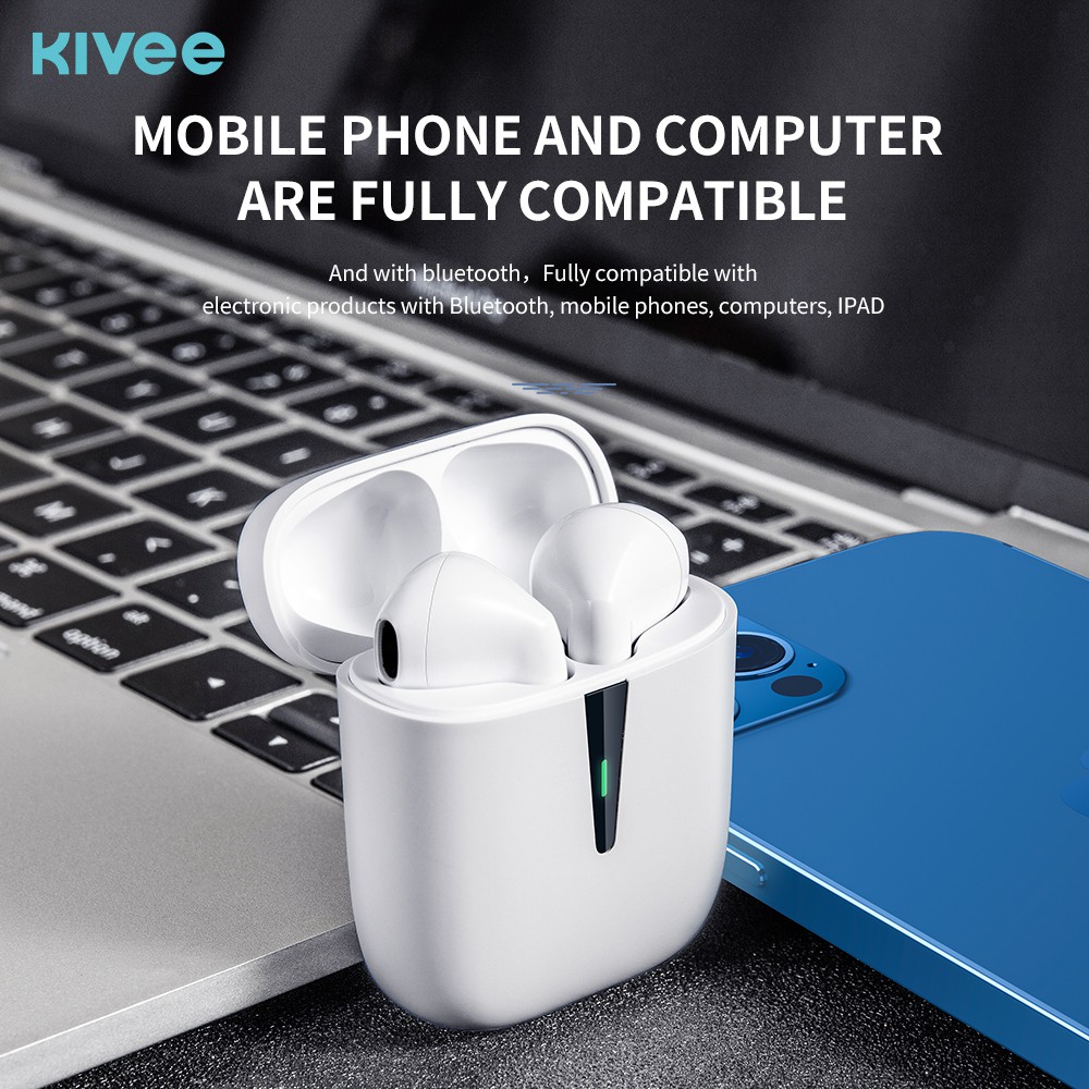 Kivee TW73 Tai nghe TWS Bluetooth 5.0 chống nước IPX5 tương thích với điện thoại di động máy tính