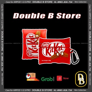 Case airpods 2 3 PRO Kitkat - Ốp airpods i12 hàng mới đẹp Double B Store 1108CAKK