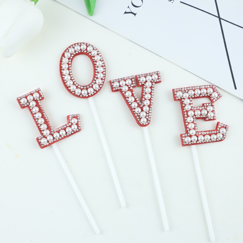 [SIÊU RẺ❤️] – Que cắm chữ LOVE - Trang trí bánh sinh nhật bánh kem