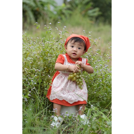 đầm yếm phối ren cho bé 4_20kg