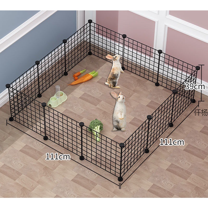 Combo 9 tấm + 1 cửa chuồng lắp ghép chuồng quây chó mèo di dộng thép sơn tĩnh điện- Tặng chốt