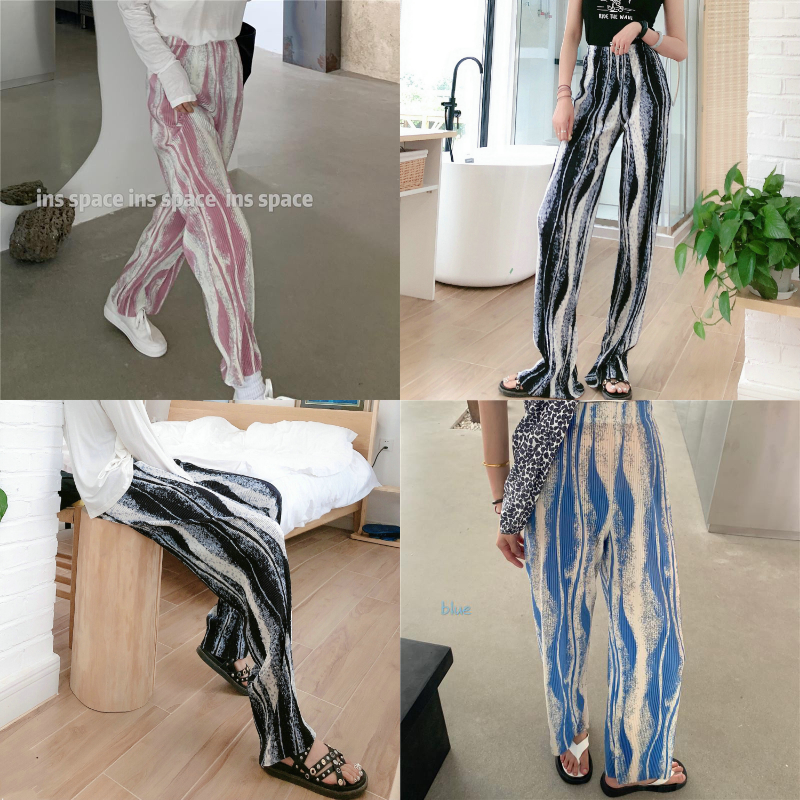 Quần Dài Nữ Lưng Cao Ống Rộng Thời Trang Hàn