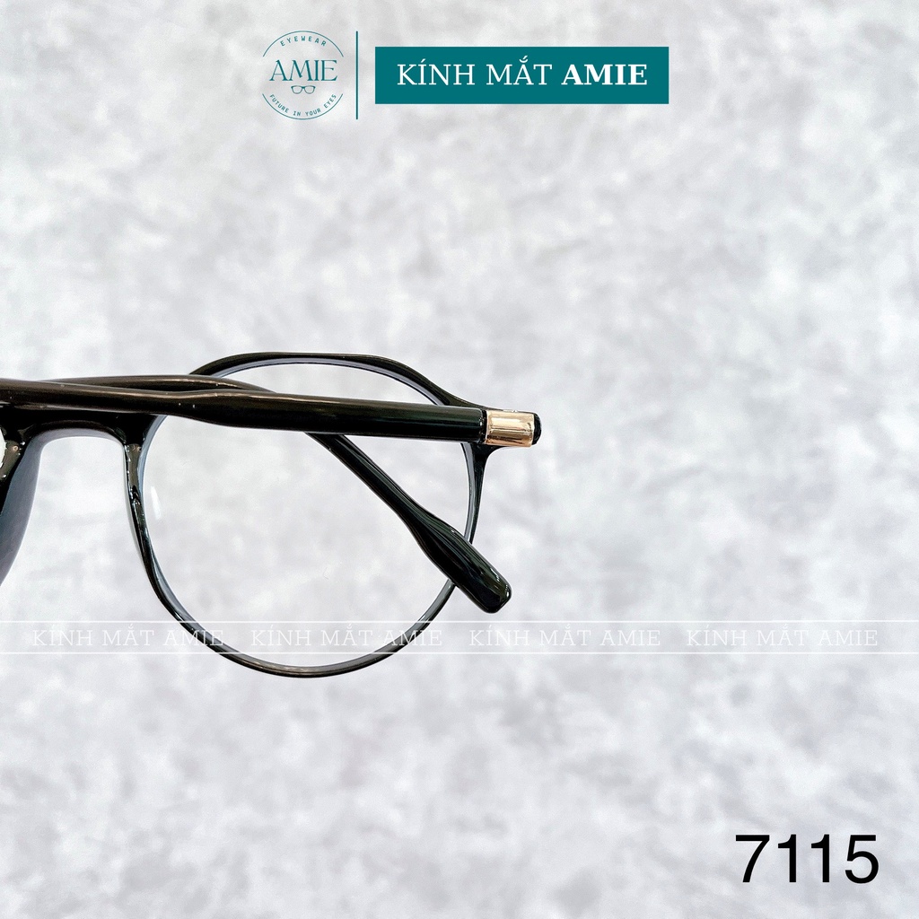 Gọng kính cận nhựa AMIE Eyewear mắt kính oval thời trang nam nữ 7115