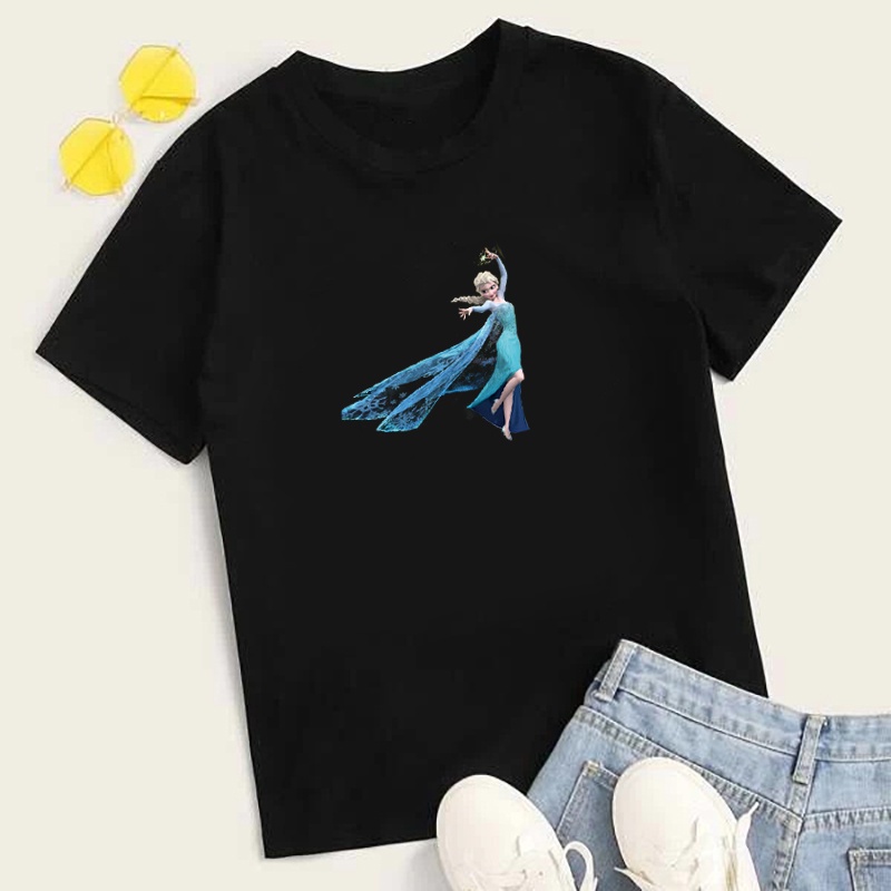 Miếng Dán Ủi Quần Áo A4 Họa Tiết Công Chúa Băng Giá Thời Trang DIY Có Thể Giặt Sạch Cho Bé Gái