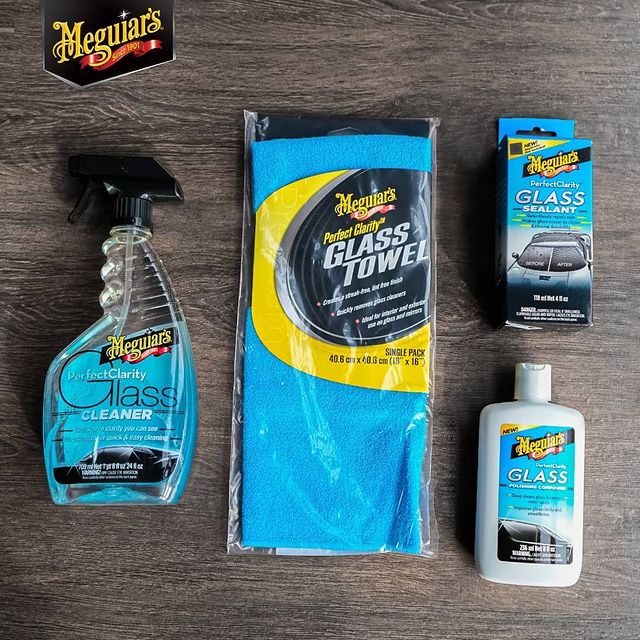 Meguiar's Khăn lau kính xe hơi  - Perfect Clarity Glass Towels, Blue - 1 Pack, X210300
