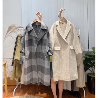 Áo dạ 1 lớp ép lông cừu dáng dài