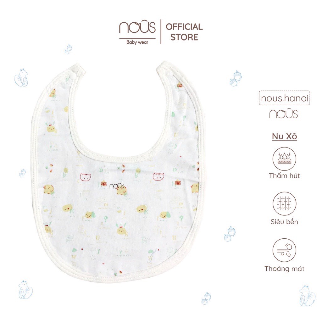 Yếm sơ sinh Nous xô/ Yếm tròn bamboo cho bé