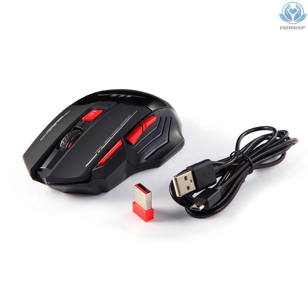 【enew】Zelotes F-14 Wireless Gaming Mouse Upgrade Edition Rechargeable Mice Adjustable 4000DPI Optical 2.4G Wireless Technology 30m