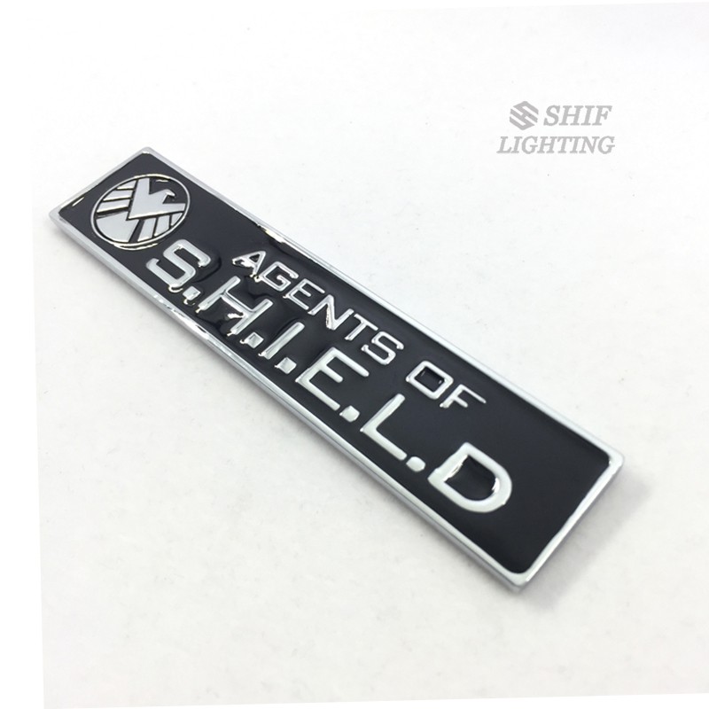 Miếng dán logo xe ô tô bằng kim loại họa tiết Agent of Shield