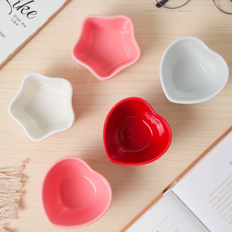 Bát sứ ăn dặm cho bé hình gấu pooh, ngôi sao, trái tim