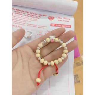 Vòng dâu mix bi bạc con giáp cho bé