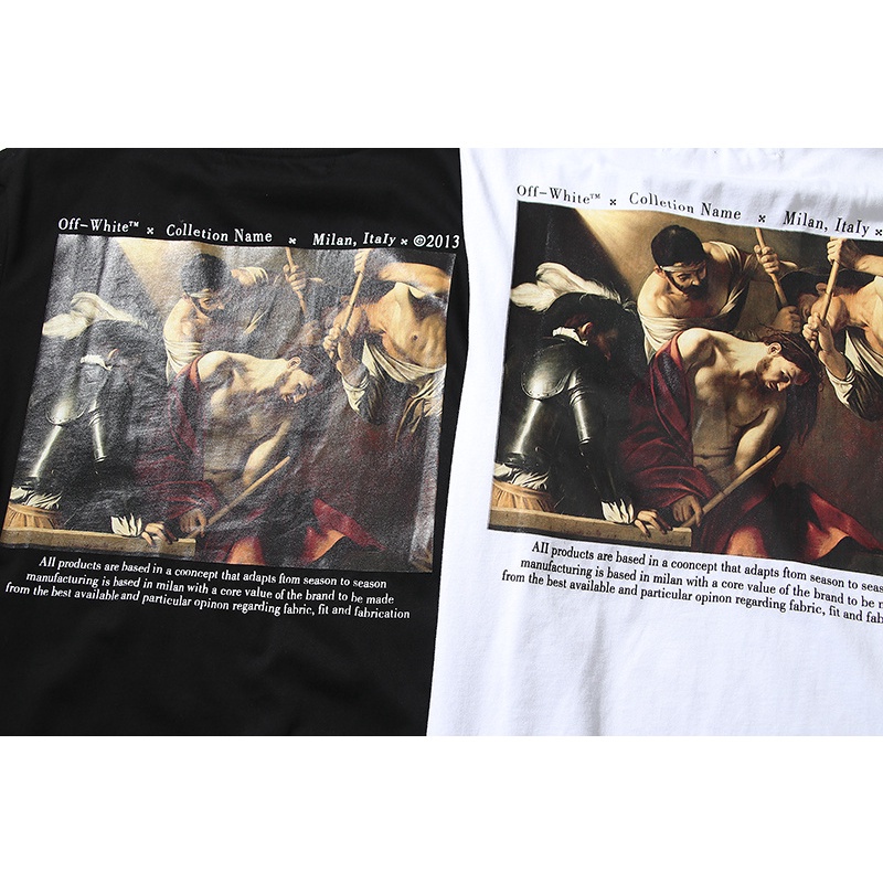 Áo Thun Cotton Tay Ngắn Dáng Rộng In Logo Off-white Thời Trang Cho Cặp Đôi Plus Size S-XL