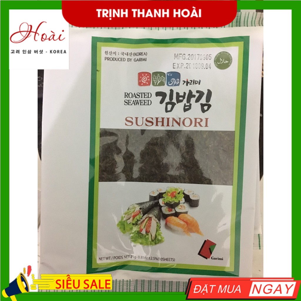 Lá rong biển/ lá kim cuộn cơm Kimbap Hàn Quốc