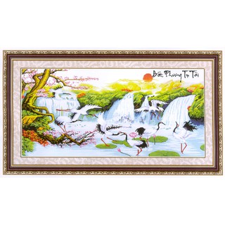 Tranh Thêu Chữ Thập Bát Phương Tụ Tài F310 (Khách tự thêu) kt:119x62cm