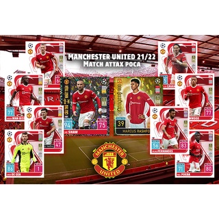 Set 10 thẻ in match attax poca 2021/22 manchester united