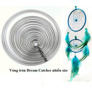 bộ 5 Vòng kim loại làm dreamcatcher Size 4-5-6-7-8-9-10-12-14-16-18-20cm