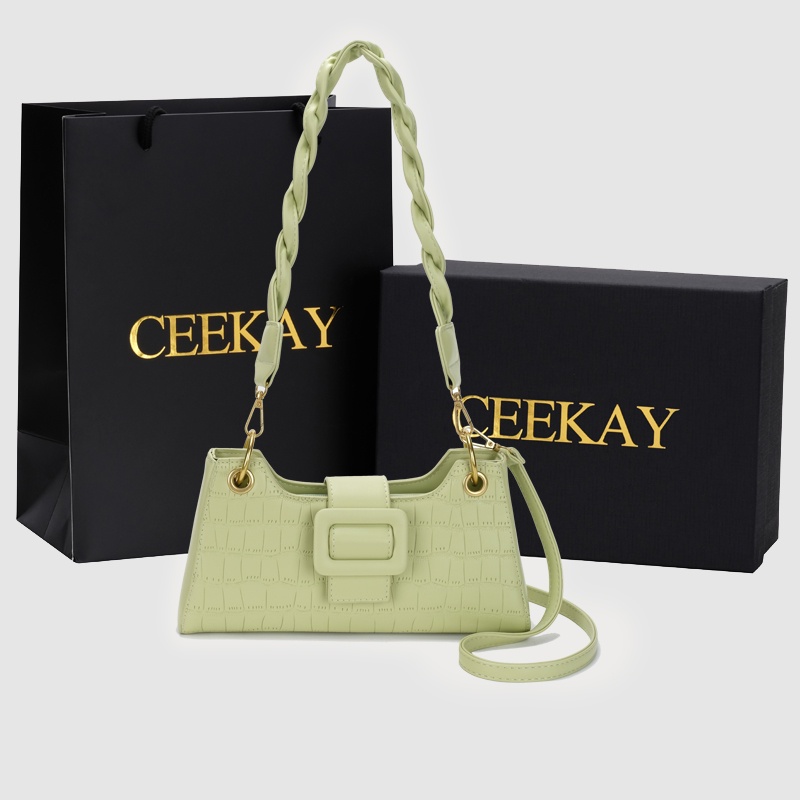 🌸Hàng Order🌸 Túi Xách Nữ CEEKAY Da Trơn Họa Tiết Khóa Kéo Kèm Đai Dính Quai Da Chéo Sang Chảnh Nữ Tính 🌸Hàng Quảng Châu