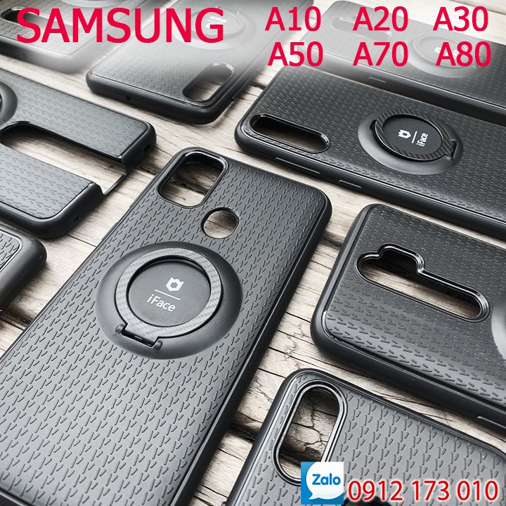 Ốp lưng Samsung A10, A20, A30, A40, A50, A60, A70, A80, A90 nhựa dẻo - Chống sốc siêu bền iFace - kèm iRing chống