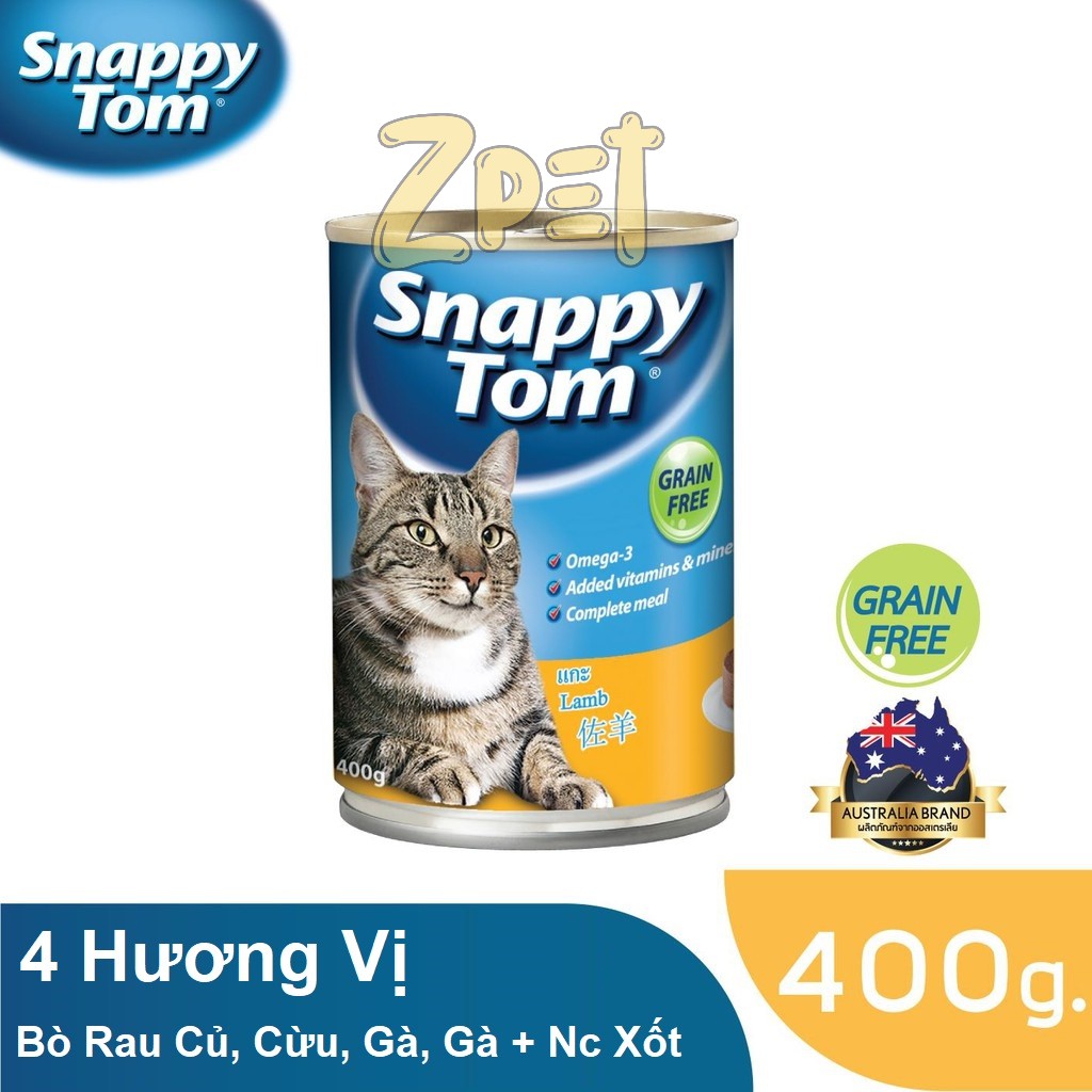 Pate mèo SnappyTom lon 400g - Mua 4 tặng 1