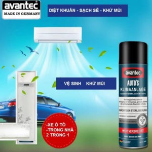 Bình xịt vệ sinh, diệt và kháng khuẩn cho máy lạnh Avantec,có thể dùng các loại da,simily,nhựa