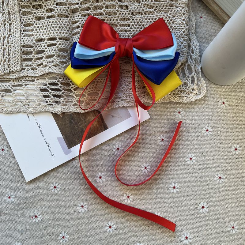 Kẹp Tóc Nơ Ruy Băng Hóa Trang Công Chúa Bạch Tuyết Cho Bé Gái