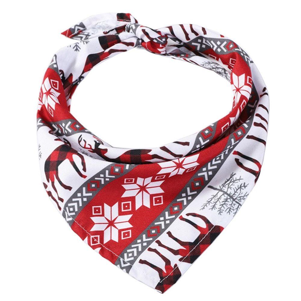 Khăn Choàng Cổ Tam Giác In Họa Tiết Ông Già Noel Cho Thú Cưng