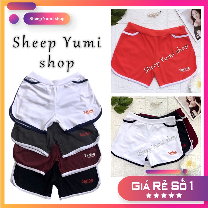 Quần Đùi Nữ Short Gym Thể Thao Viền Thun Rẻ Đẹp SHEEP YUMI SHOP QV01