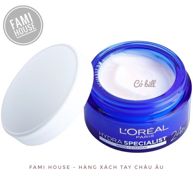 [Có bill]  KEM DƯỠNG DA L'ORÉAL PARIS DƯỠNG ẨM ban đêm 50ml