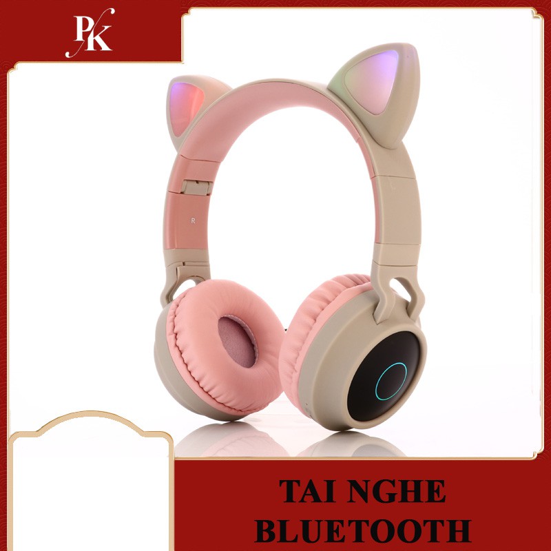 Tai nghe mèo, headphone bluetooth có mic đàm thoại, hỗ trợ chơi game cực đỉnh