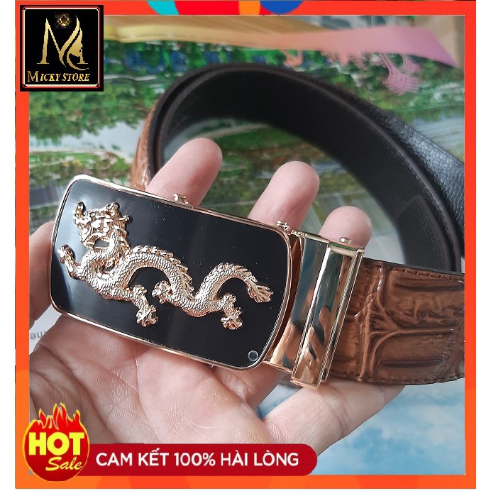 Dây Nịt Nam - Thắt Lưng Nam Da Bò Thật Vân Cá Sấu Kiểu Dáng Trẻ Trung Sang Trọng Đẳng Cấp [ MICKY STORE]