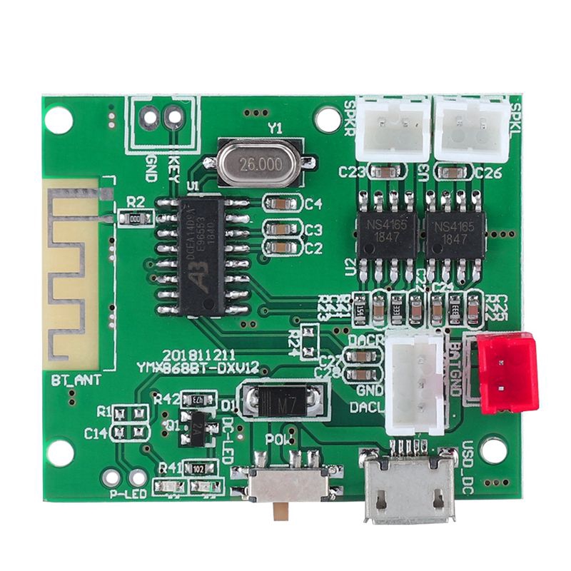 Bảng mạch khuếch đại âm thanh Bluetooth 5.0 2x5w 3.7v-5v chất lượng cao