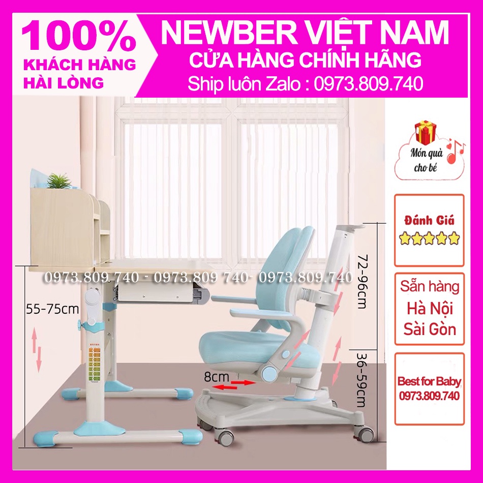 Bàn học thông minh chống gù chống cận Newber Disney G300 .Kích thước 80CM có giá sách, điều chỉnh chiều cao.