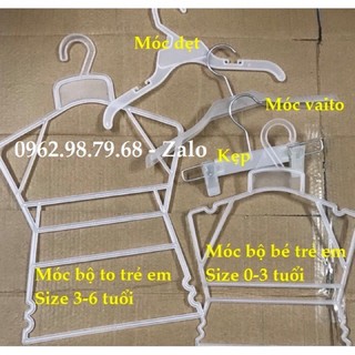 Móc Nhựa Treo Quần Áo Trẻ Em 100 Dẹt và 50 Bộ Bé