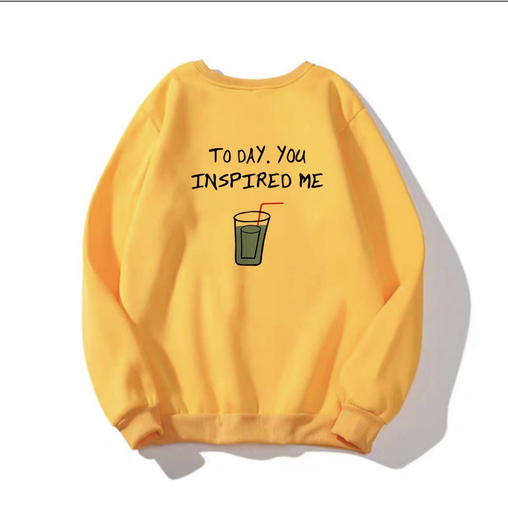ÁO SWEATER NAM NỮ IN LY NƯỚC TODAY