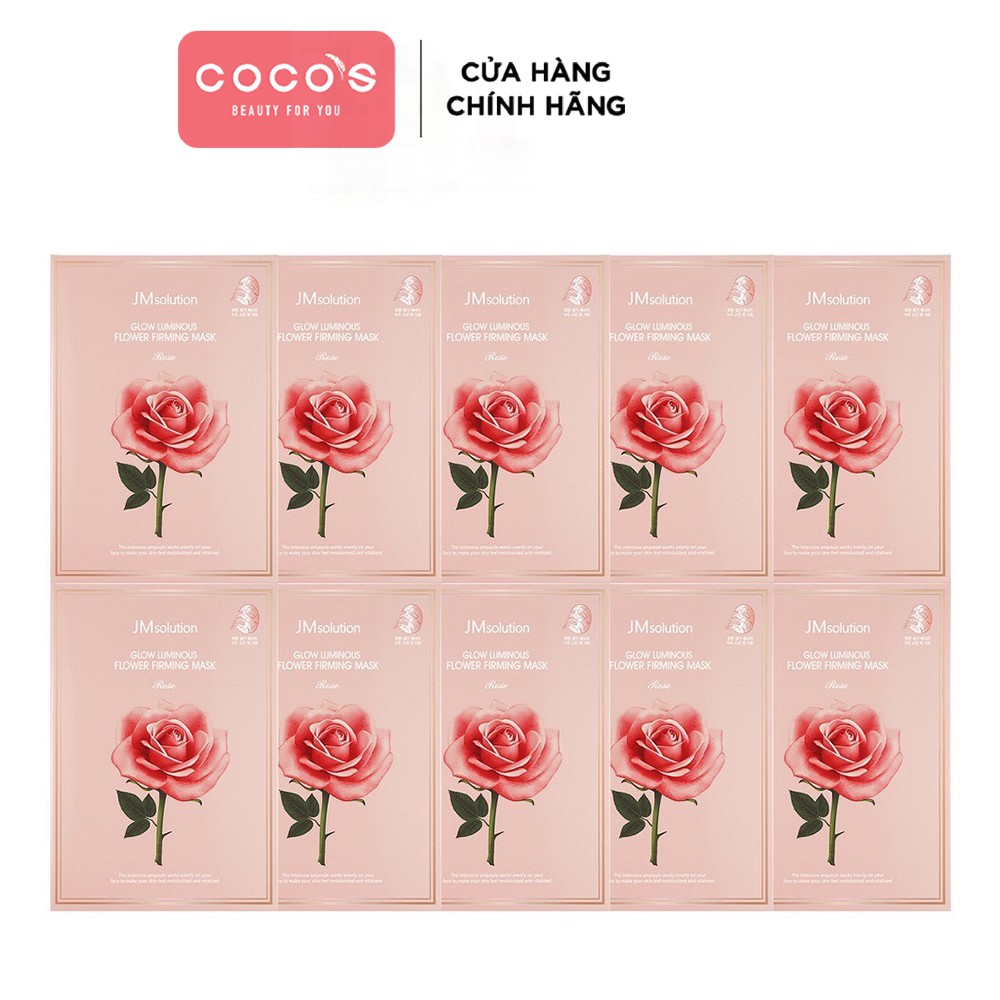 Combo 10 Mặt Nạ Cấp Ẩm Và Làm Dịu Da Jm solution Glow Luminous Flower Firming Mask 30mlx 10
