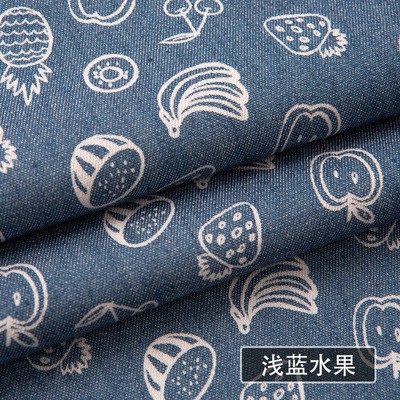 Tấm Vải denim cotton Mỏng Mềm Mại 50x150cm In Họa Tiết Màu Xanh Dương / Trắng Dùng Làm Đồ Thủ Công