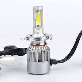 Đèn LED C6 2 tim , đèn pha led SIÊU SÁNG, đèn trợ sáng xe máy, đèn led C6 chân H4 (GIÁ 1 CHIẾC)