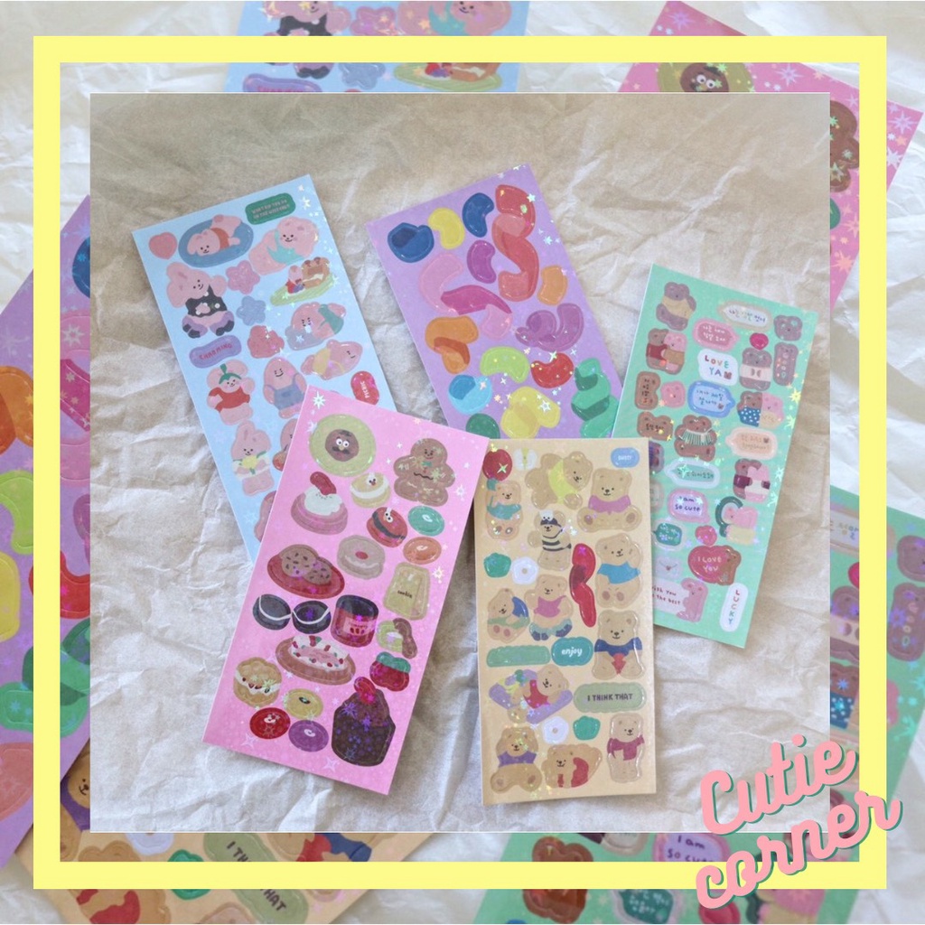 Sticker Gấu Chubby Bear Picnic