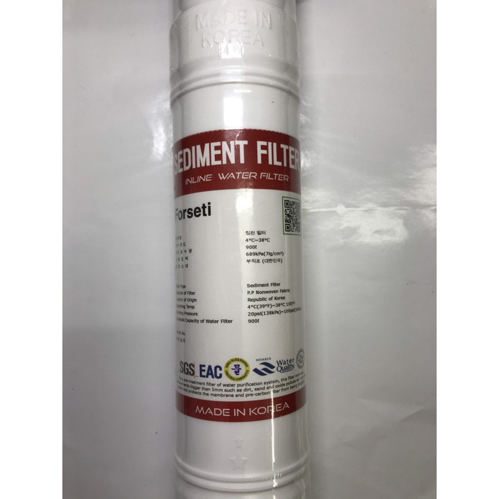 Lõi Sediment filter nhập khẩu Hàn Quốc dùng cho máy Korihome
